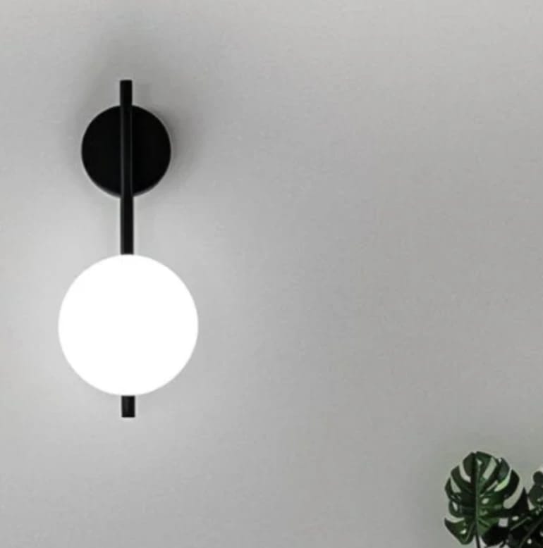Customer photo review of Frosted Glass Wall Light for Bedroom, Eight Shapes, Gold