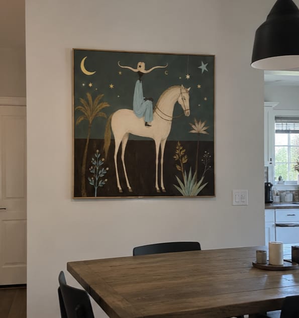 Customer photo review of Sage Celestial Horseman Painting
