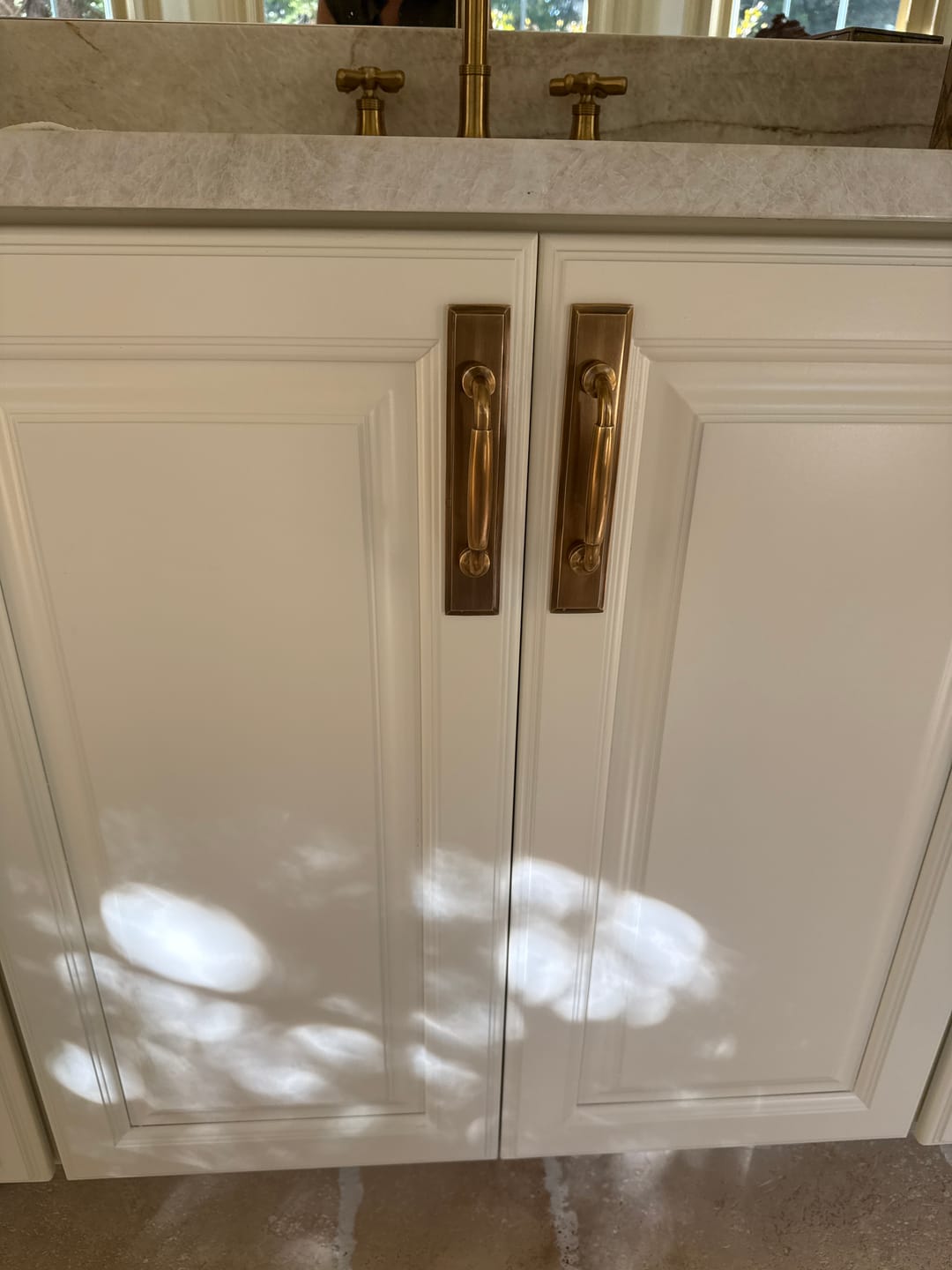 Customer photo review of Classic Cabinet Pulls with Backplate - Antique Brass