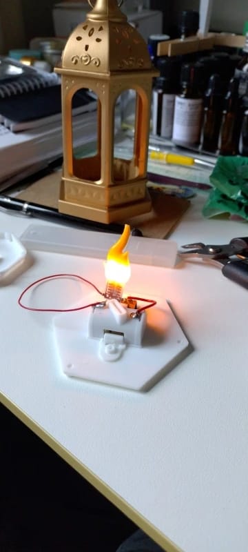 Customer photo review of DC 3V–5V LED COB Flame Filament Diodes (1–100 PCS Wholesale) - Warm White 2200K Candle Flickering Light for DIY Christmas & Party Decor