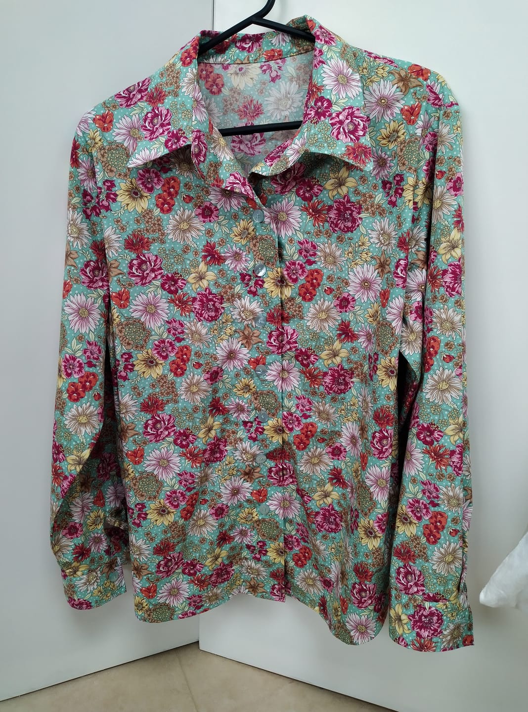 Customer photo review of Botanical Bloom Rose & Hubble Cotton Poplin Fabric