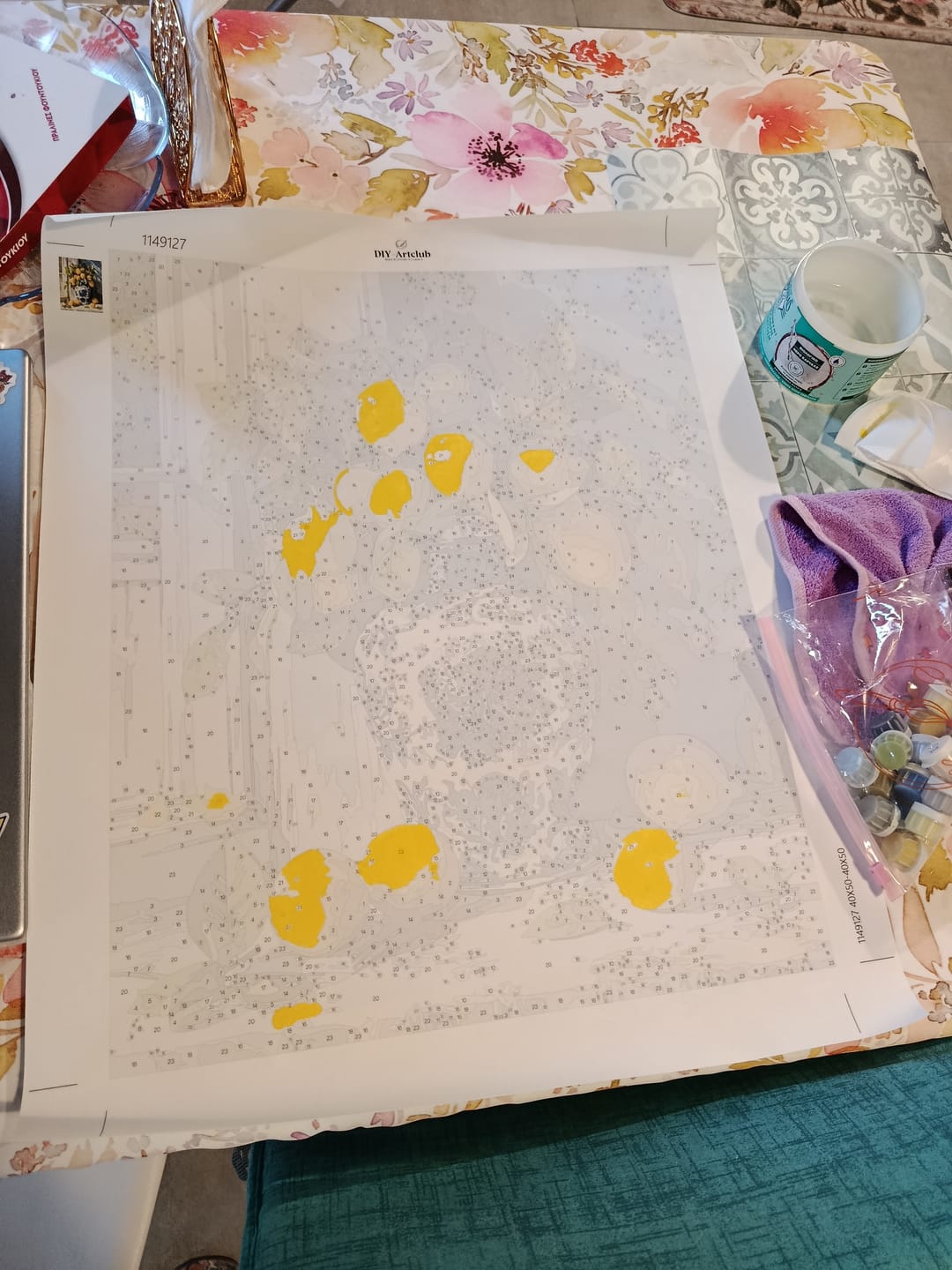 Customer photo review of Lemon bouquet | Paint by Number