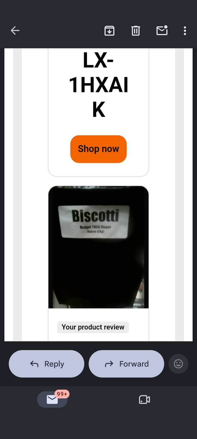 Customer photo review of Biscotti THCA Flower (Budget)
