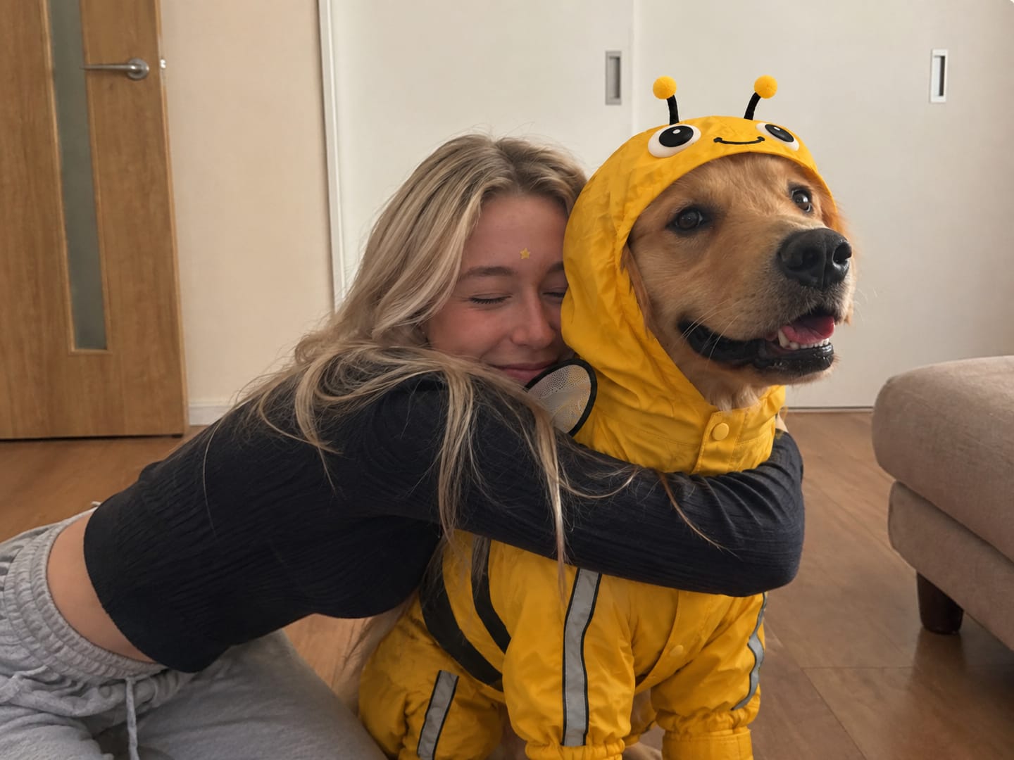 Customer photo review of Bumblebee Rain Suit