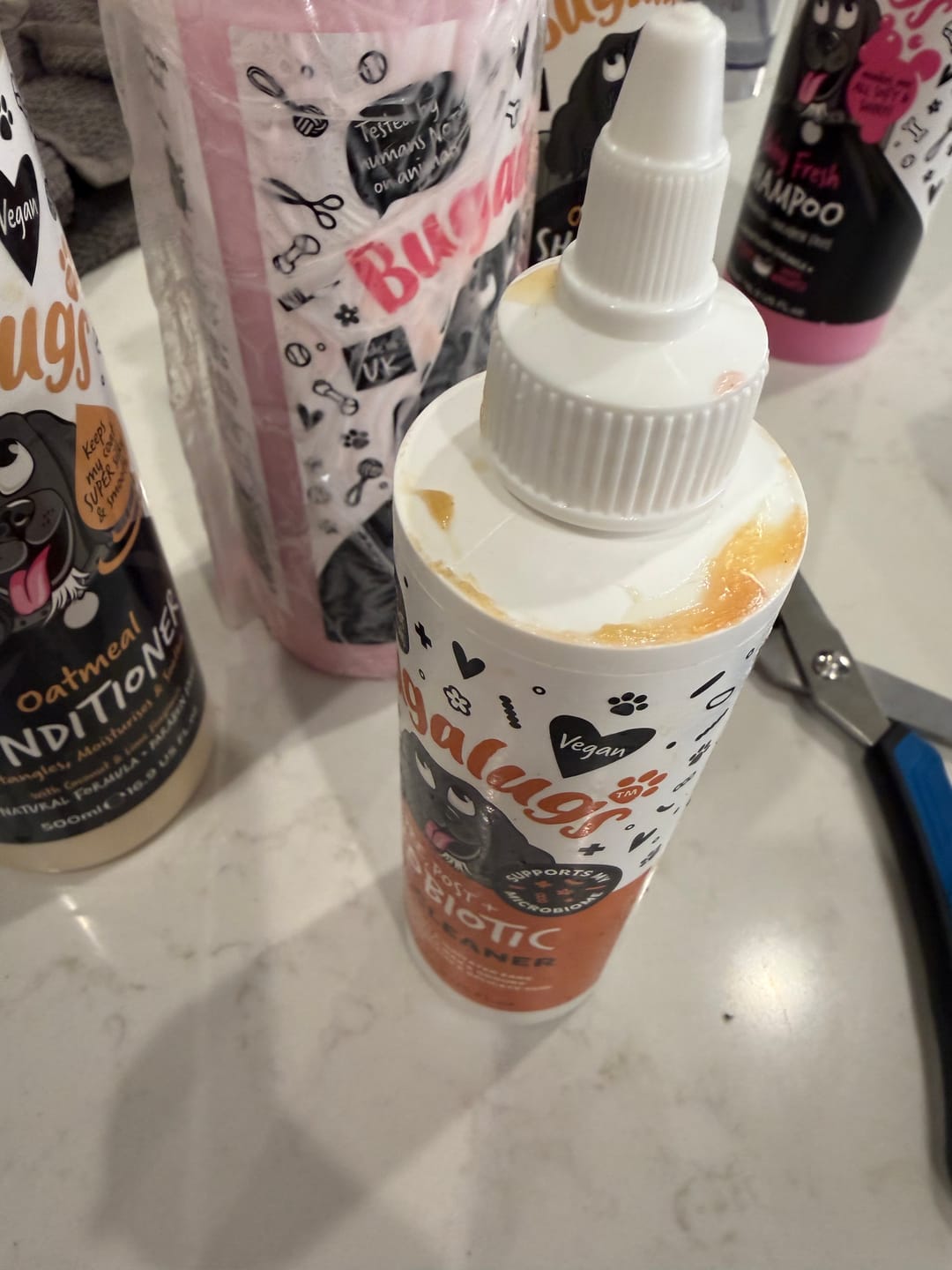 Customer photo review of Oatmeal Shampoo & Conditioner Dog Grooming Duo