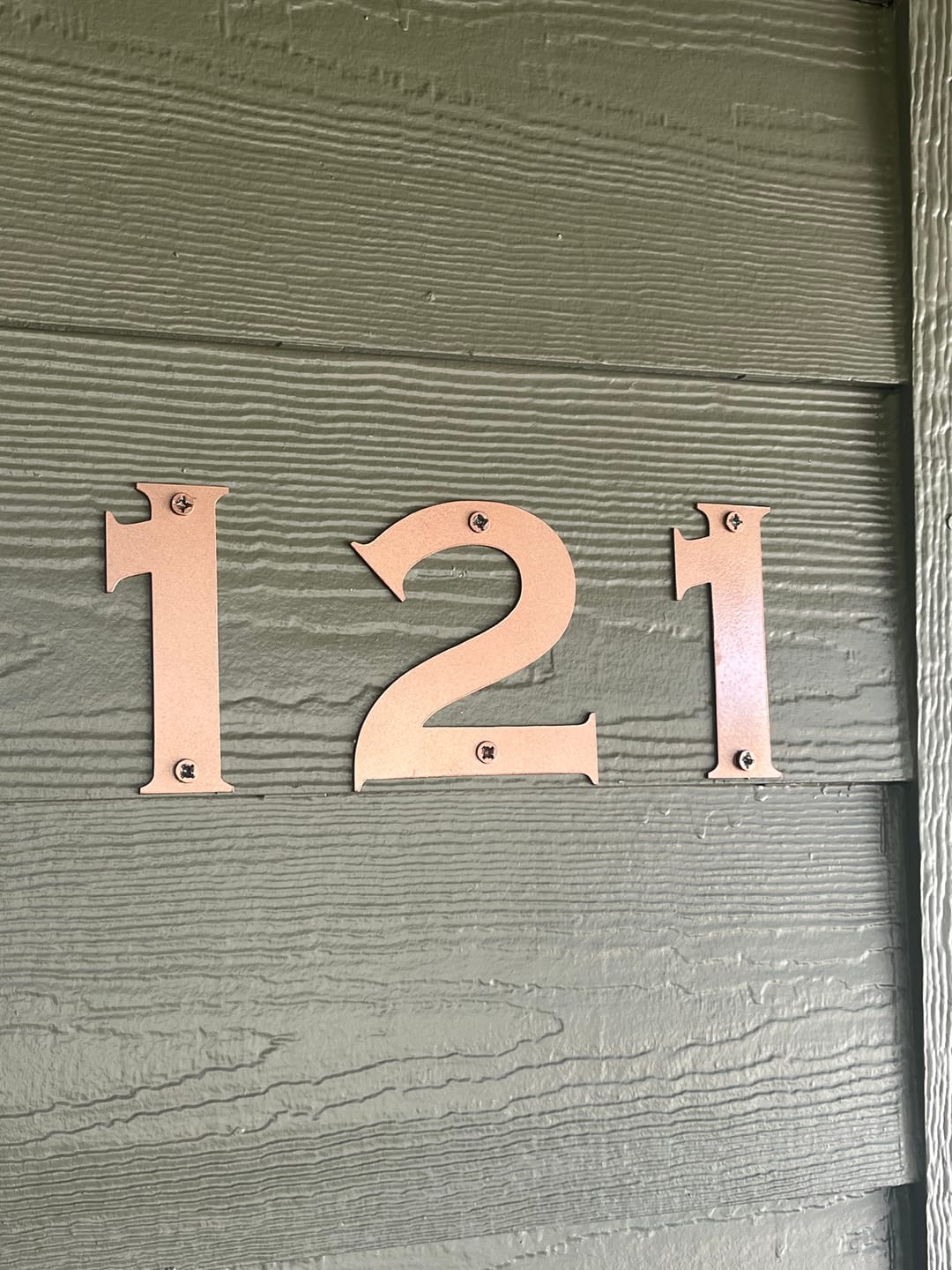 Customer photo review of Metal House Number Signs