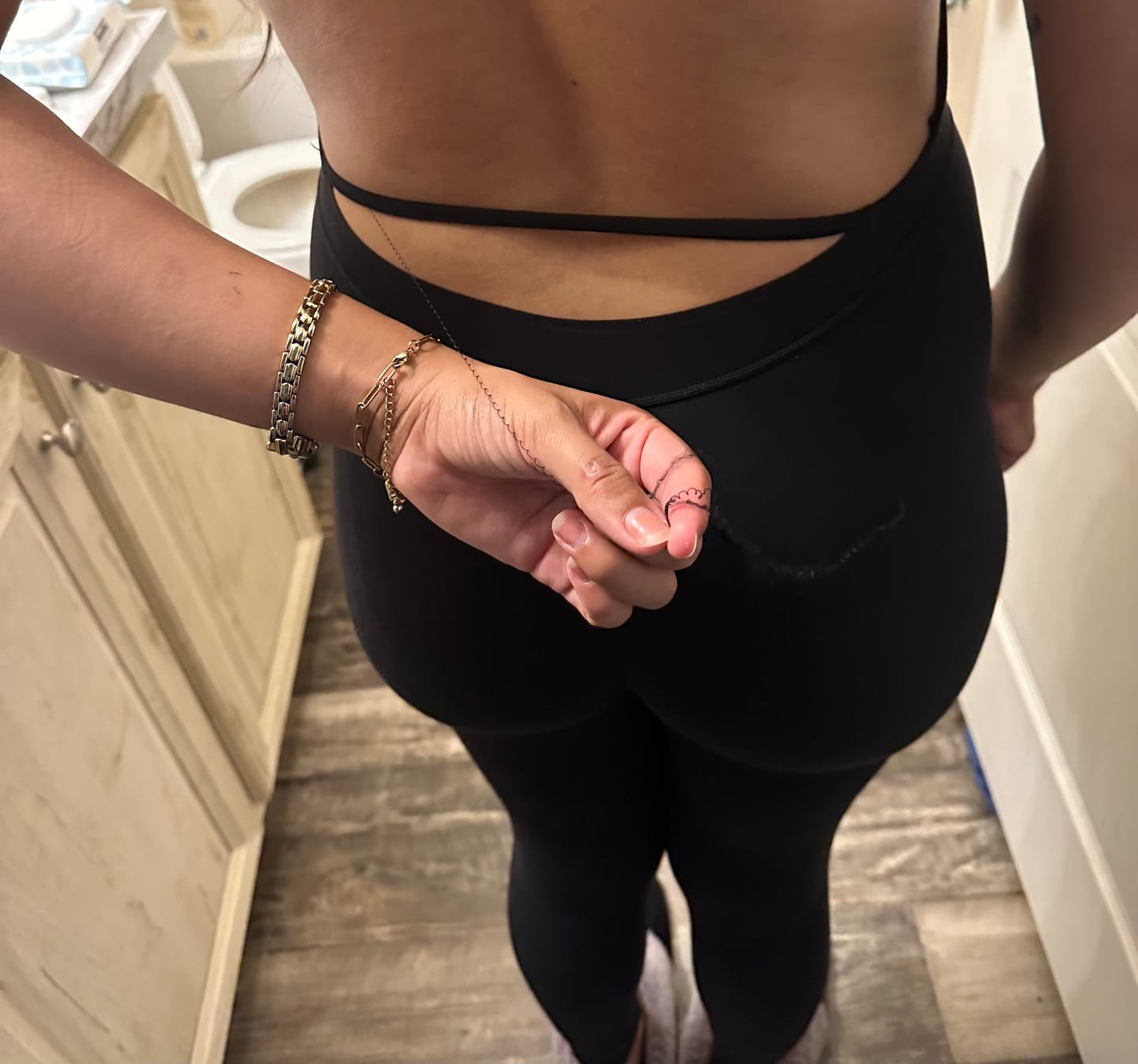 Customer photo review of The Bare Onesie Black