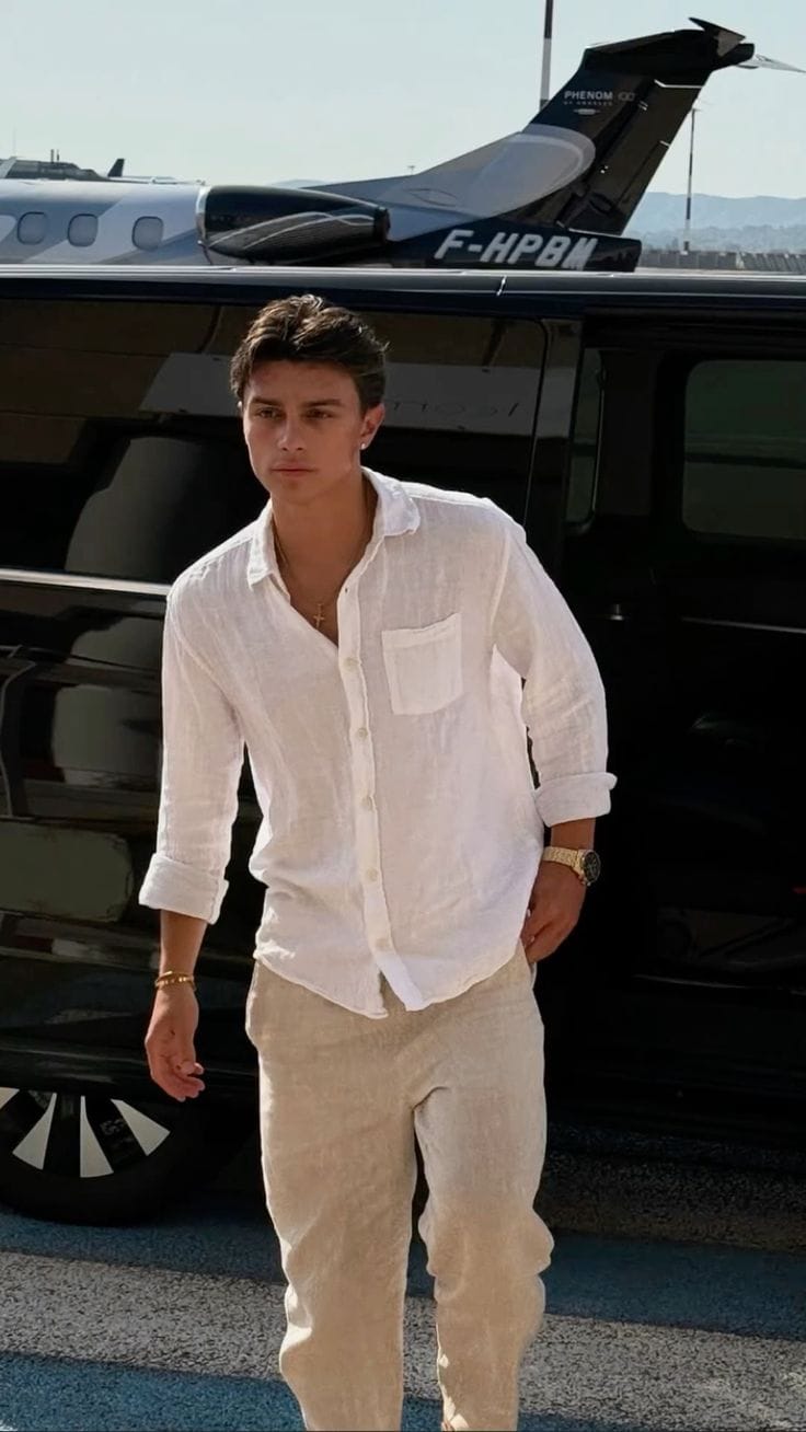 Customer photo review of Liver - Linen Shirt