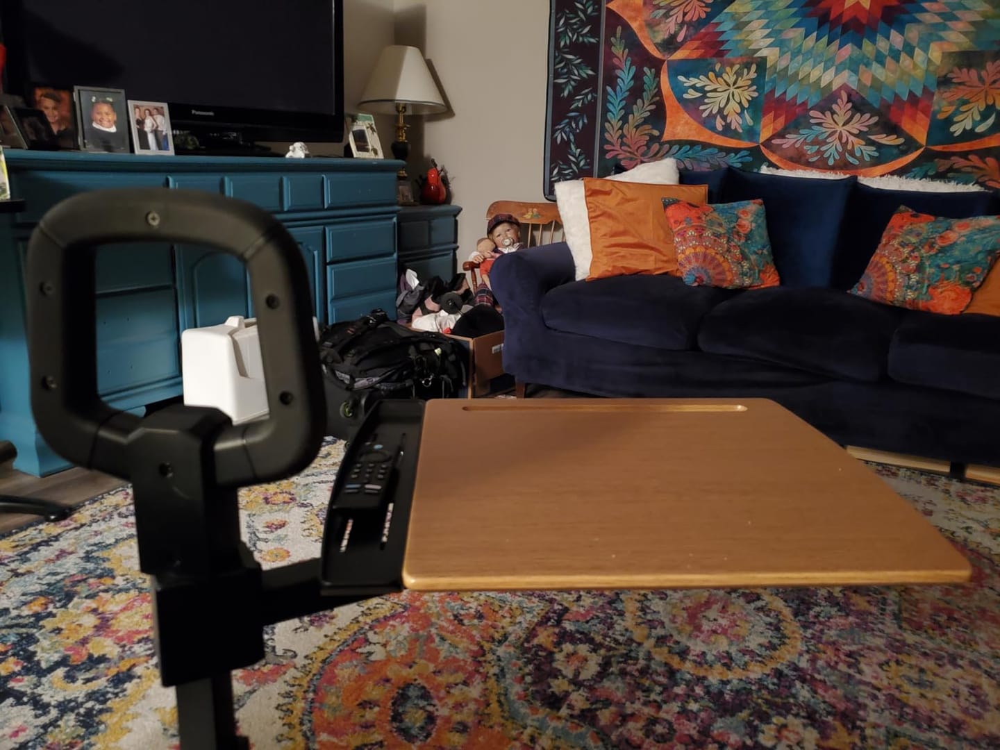 Customer photo review of Independence Tray Table with 360-Degree Swivel