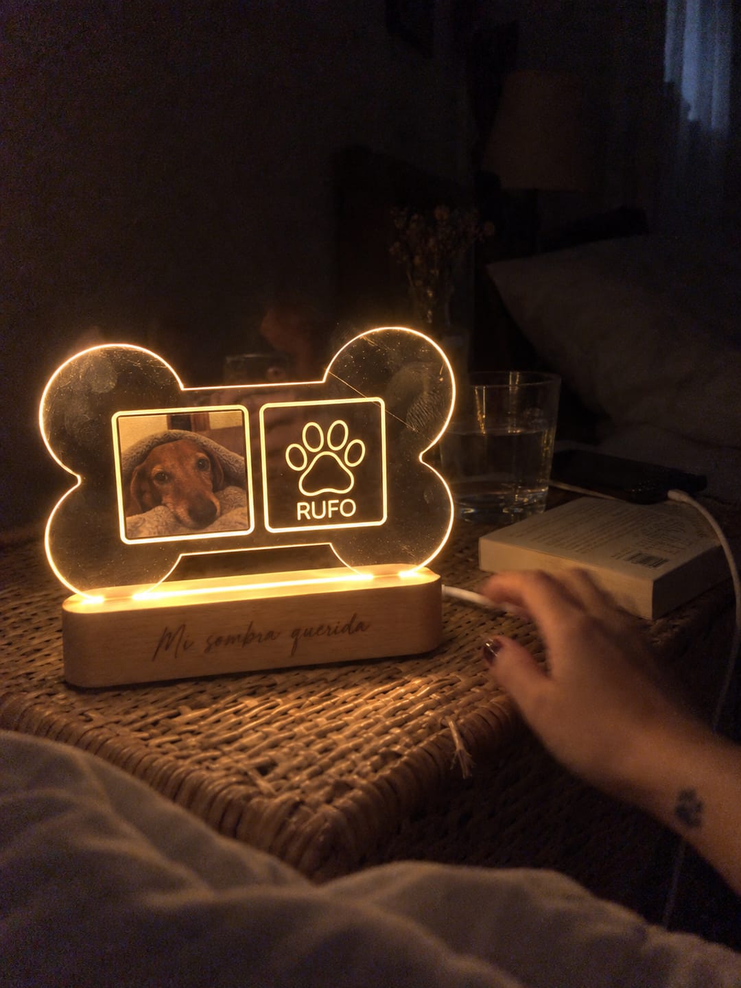Customer photo review of Lámpara Memorial de Tu Perro