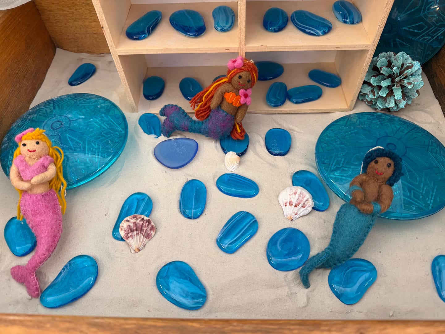 Customer photo review of Felt Coral Merman Hanging - Blue Tail