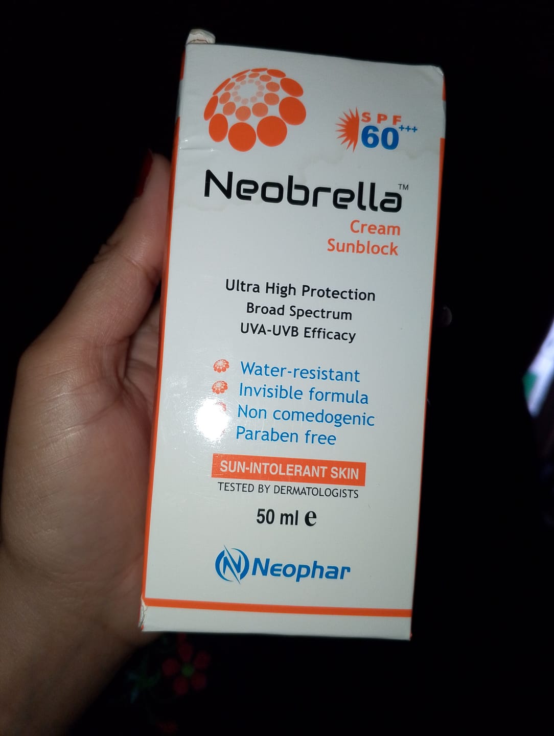 Customer photo review of Neobrella Sunblock Cream SPF60 PA+++