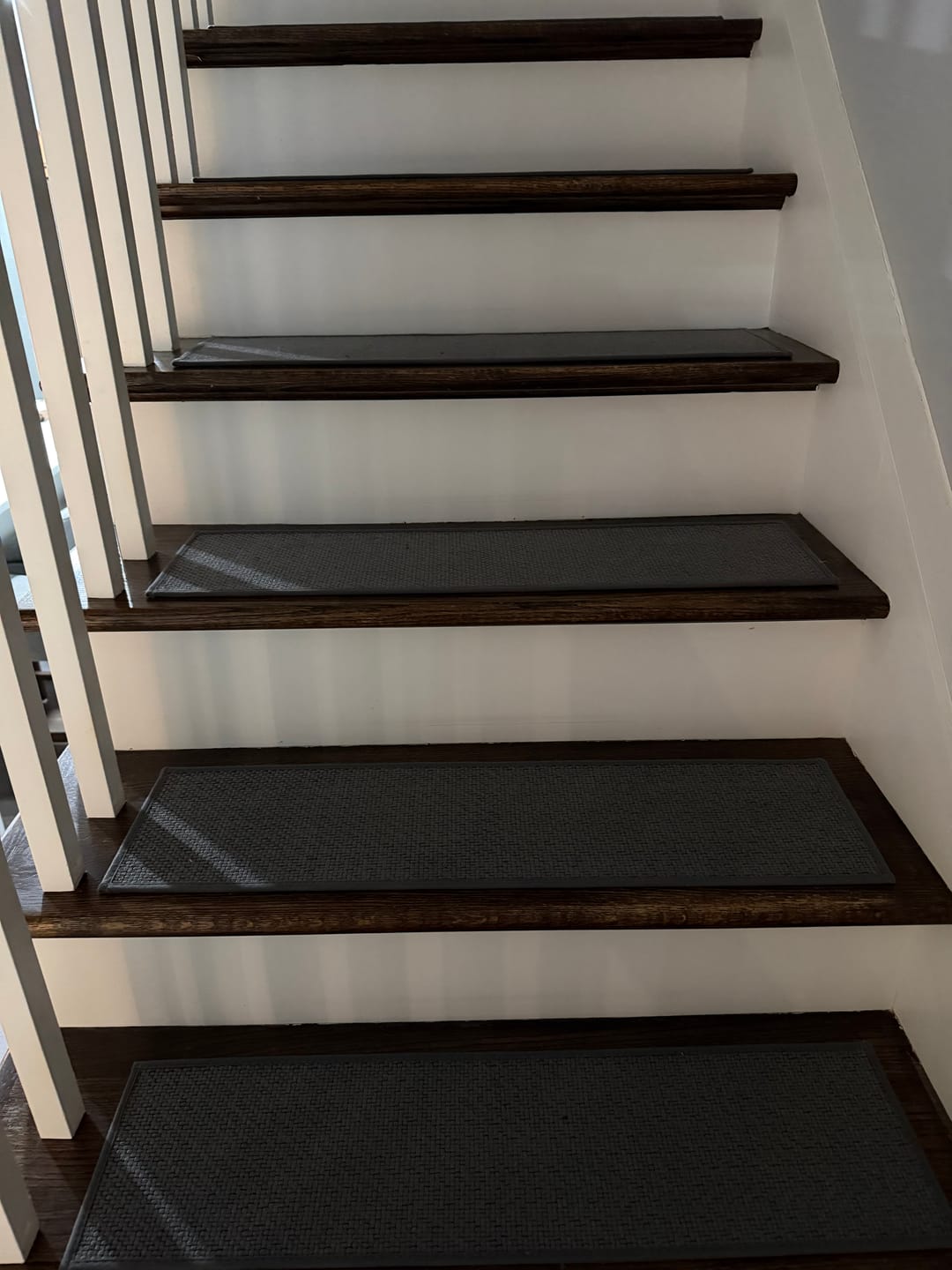 Customer photo review of Woven Non-Slip Stair Treads - Dark Gray