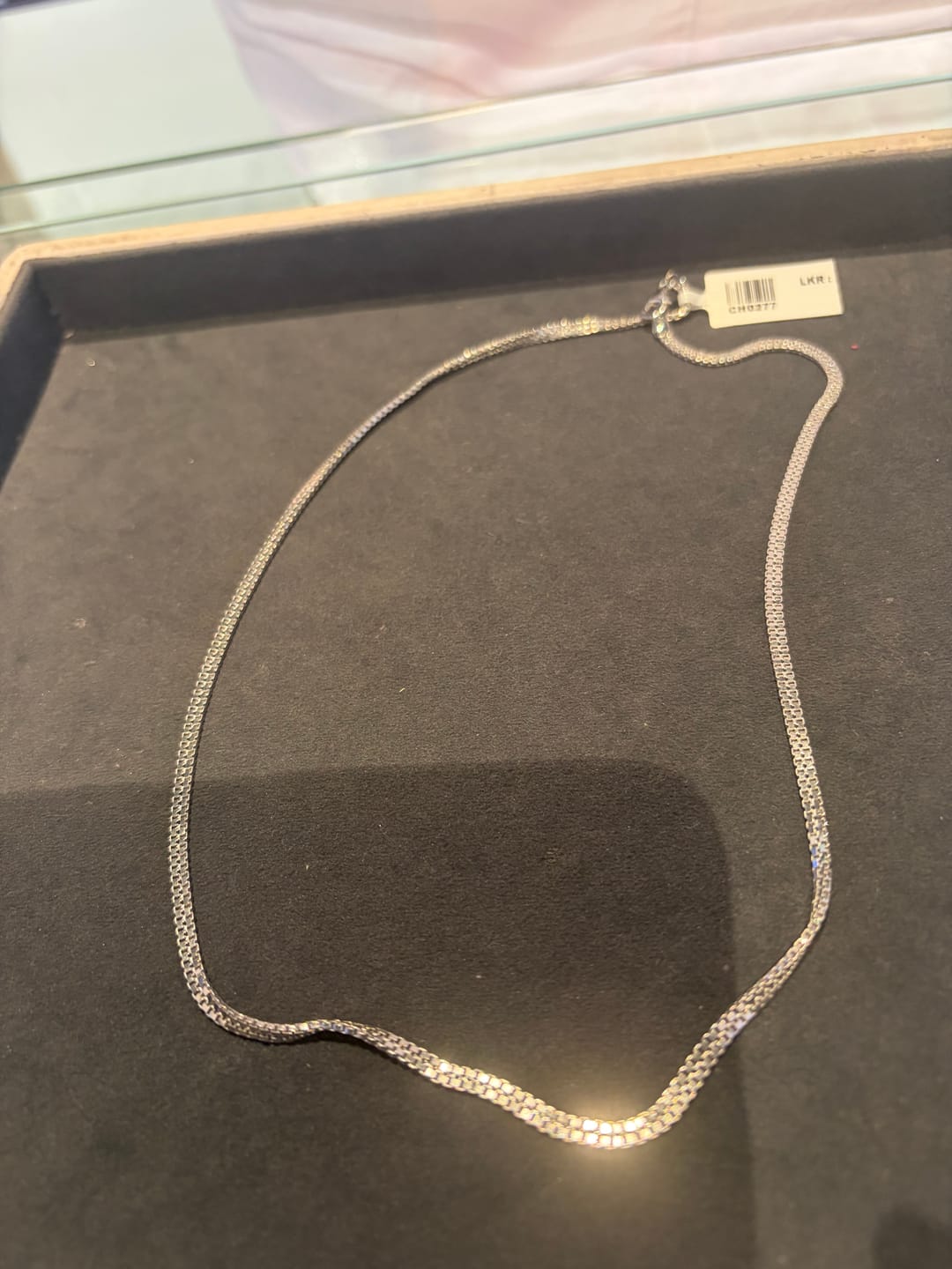 Customer photo review of Silver Double Box Chain for Him