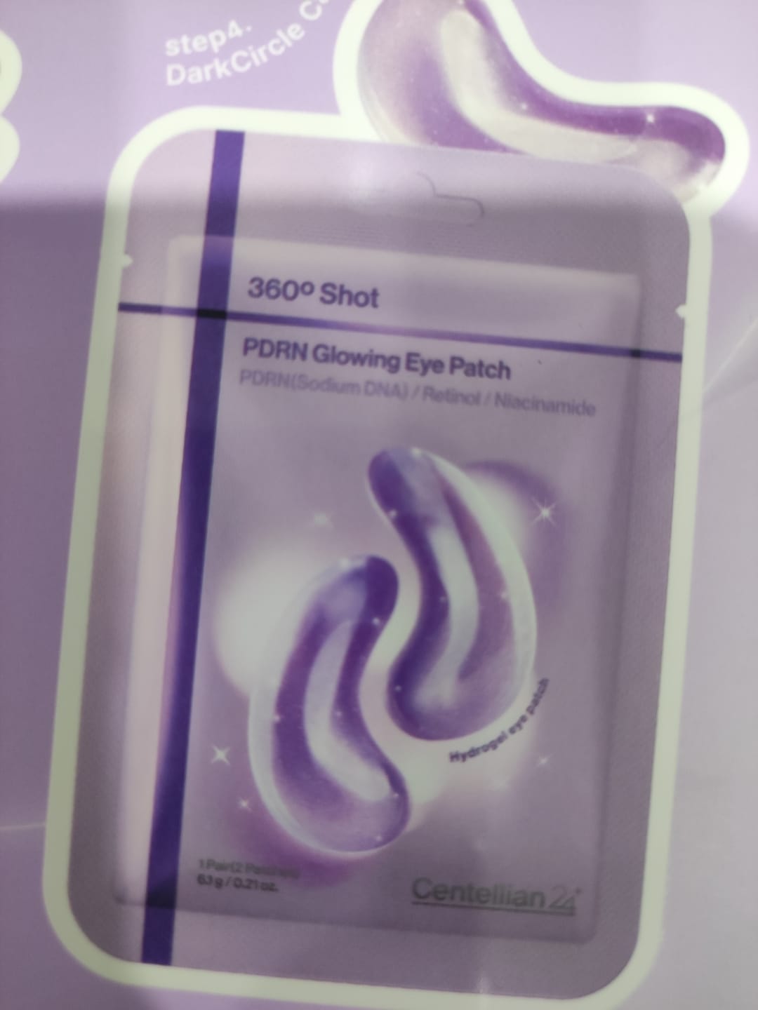 Customer photo review of 360º Shot PDRN glowing eye patch 6 pairs