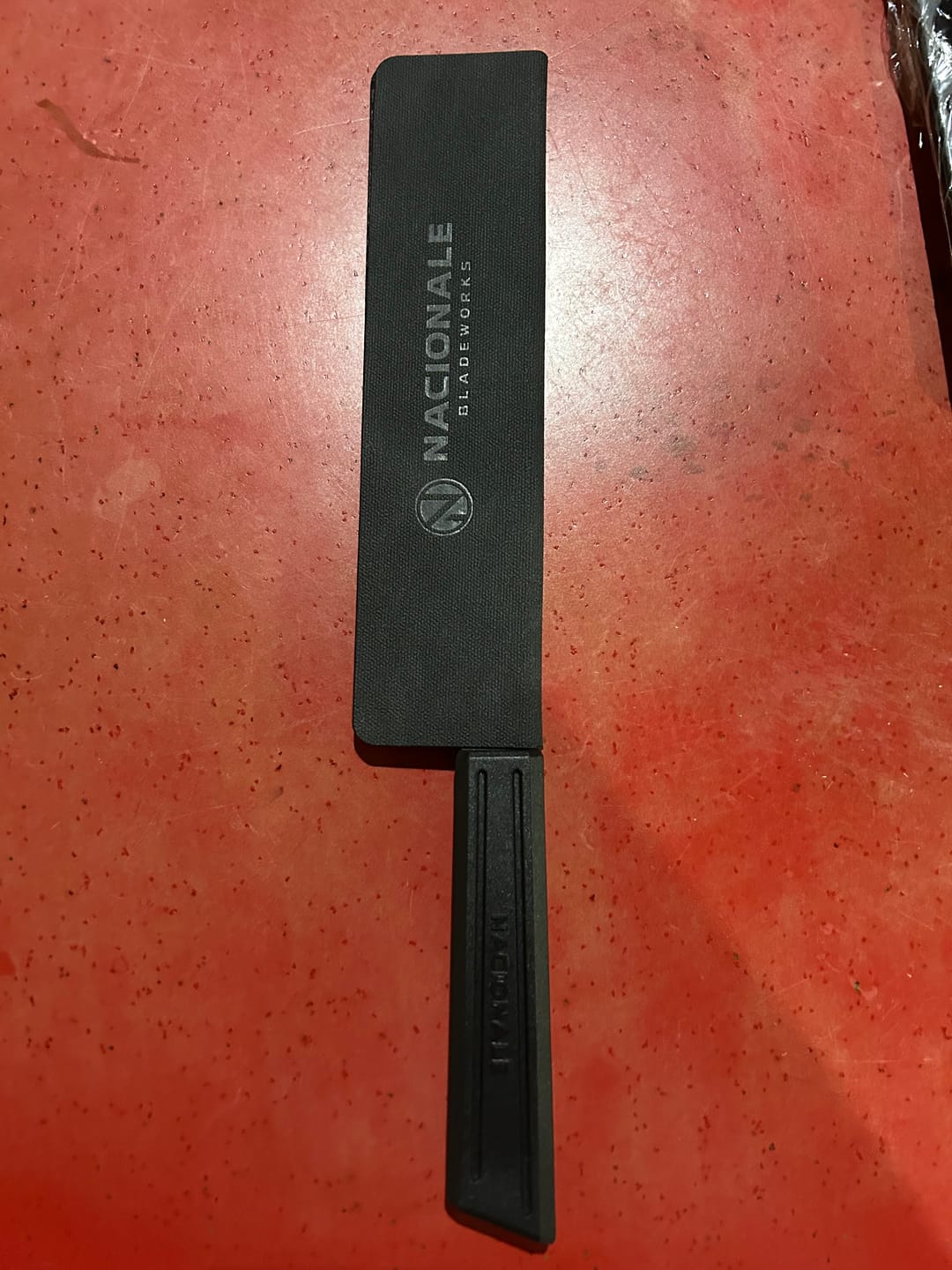 Customer photo review of 190mm Magnetic Knife Guard. Blackout PU