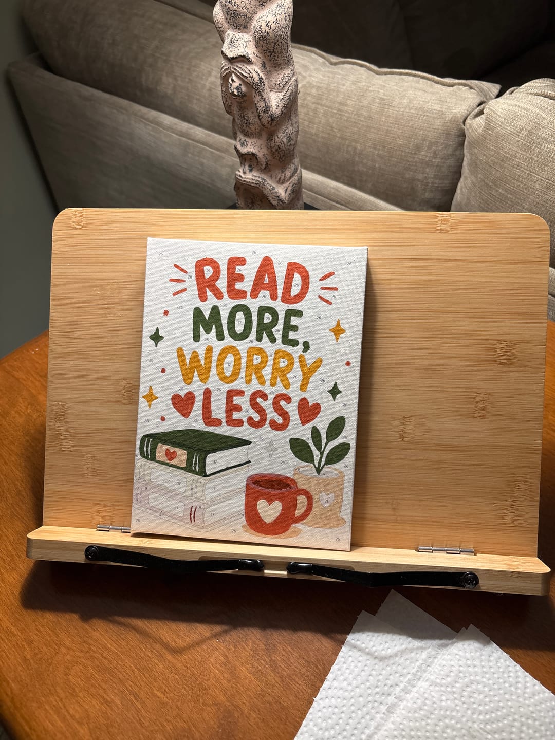 Customer photo review of 6 Mini Paintings - Books & Quotes Set