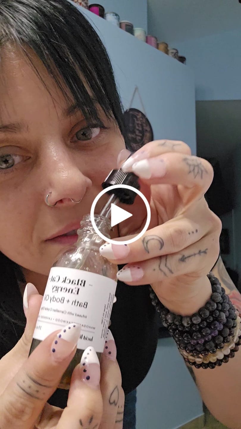 Customer video review of Black Cat Energy Bath & Body Oil