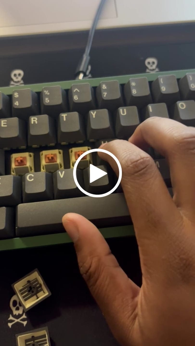 Customer video review of Wingtree Matcha Cream Light Tactile Switch Factory Lubed (10PCS)
