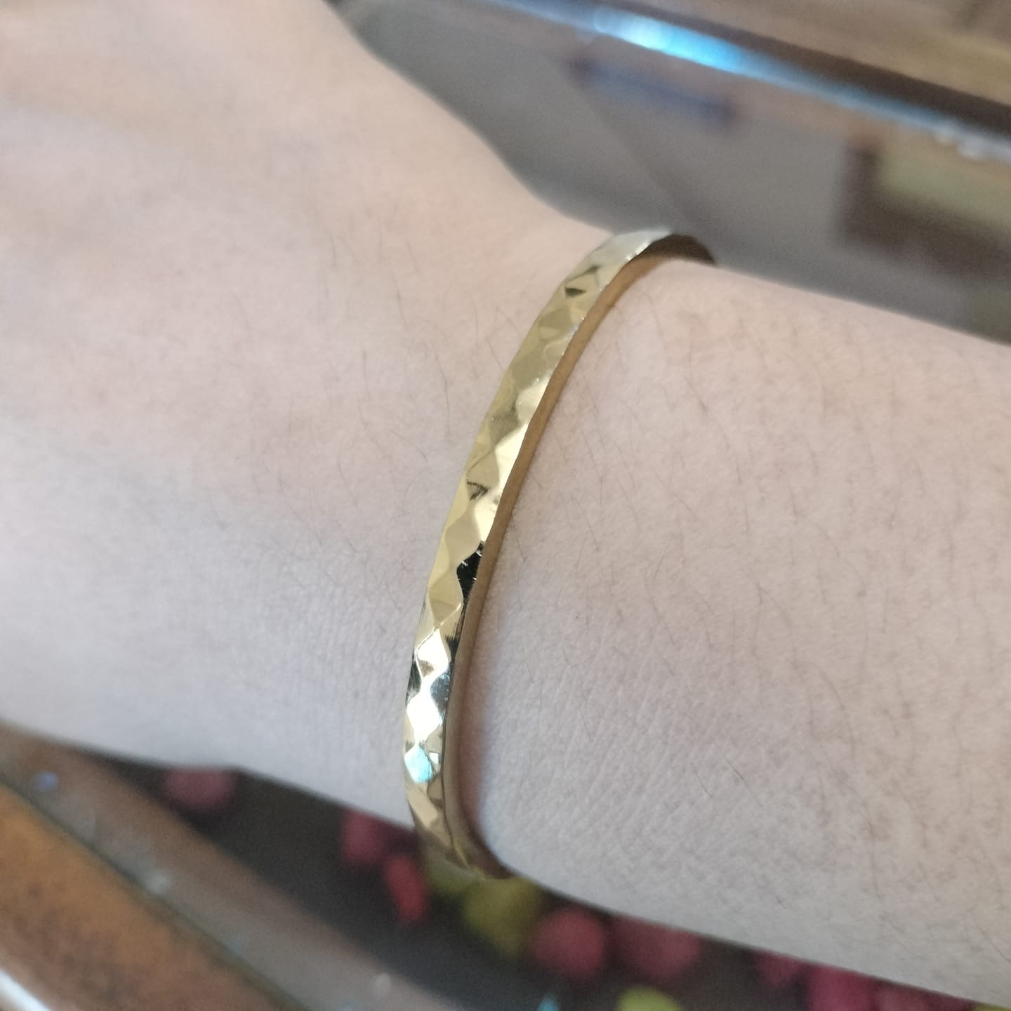 Customer photo review of Gilded Haze Bangle Bracelet