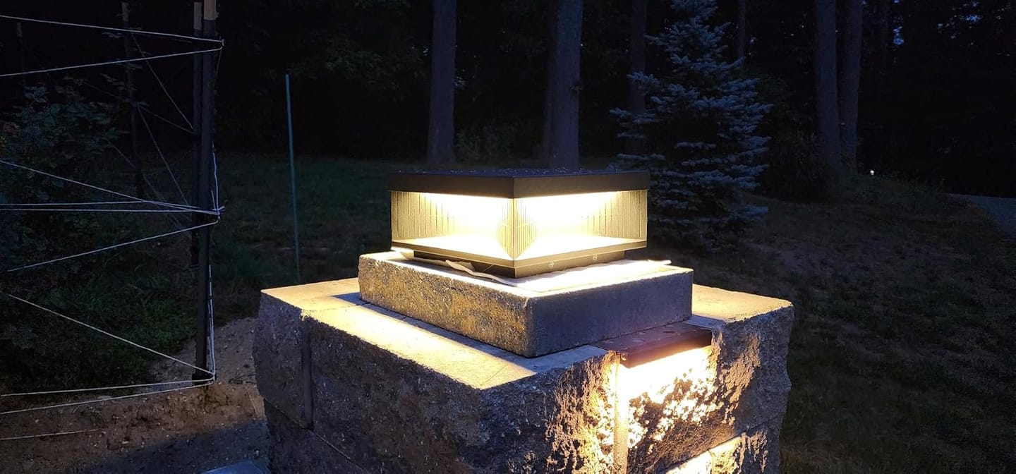 Customer photo review of RIRZ RIBBED | Modern Wired Outdoor Post Light