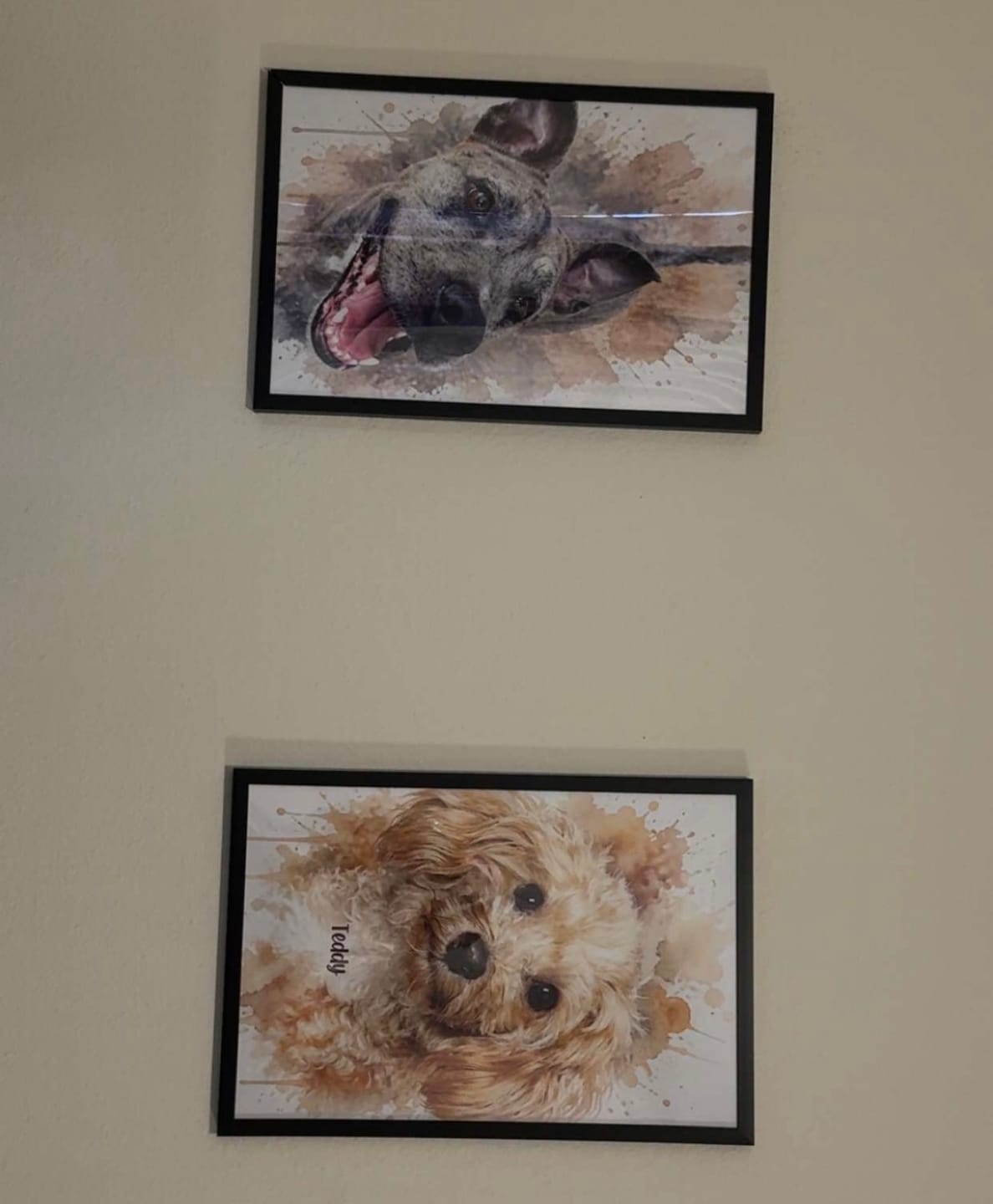 Customer photo review of Watercolor Realistic Portrait - Personalized Poster