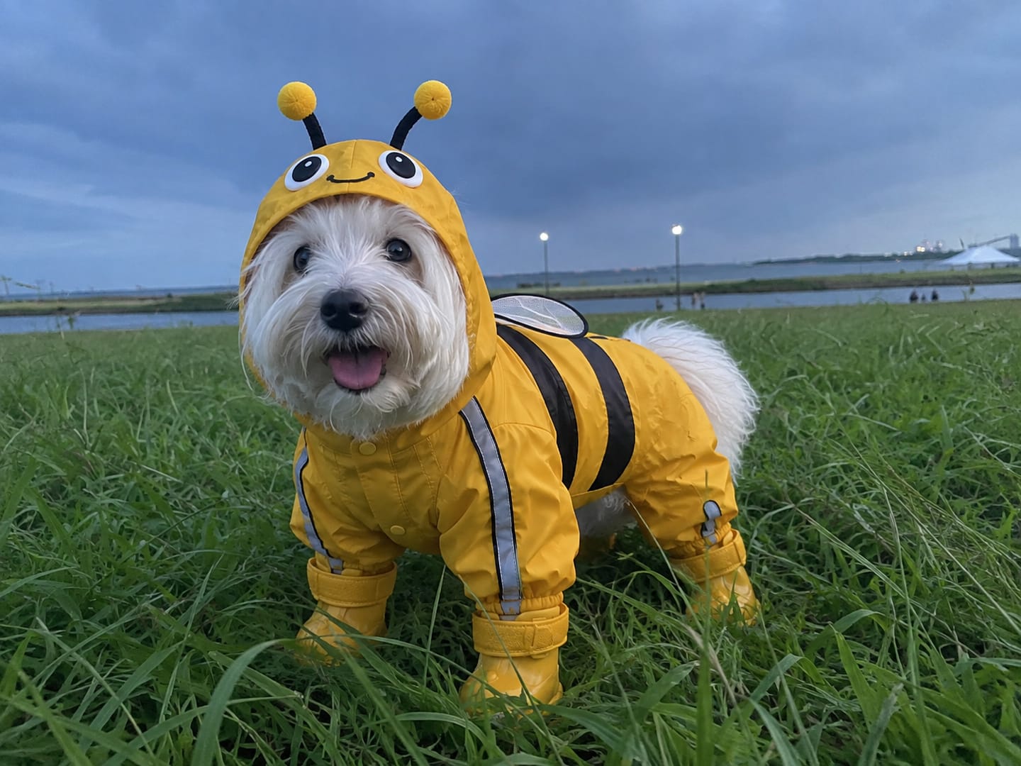 Customer photo review of Bumblebee Rain Suit