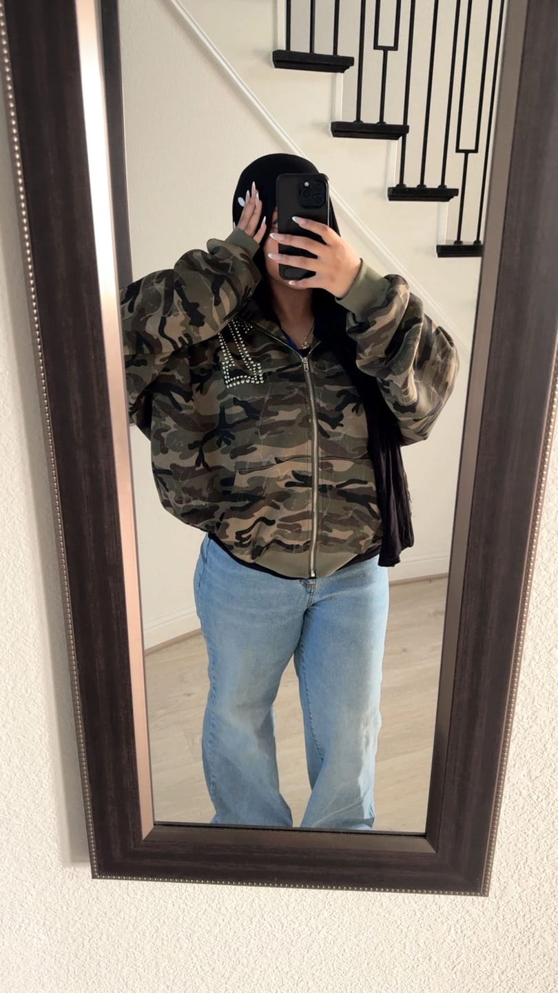 Customer photo review of Aelfric Eden Camo Zip Up Hoodie