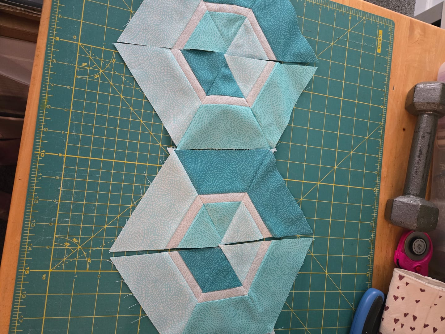 Customer photo review of Quilter's Select 60 Degree Triangle Ruler