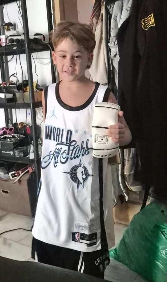 Customer photo review of כדורסל מקורי דני אבדיה אולסטאר 2026 – WORLD EDITION לבן | HOOPERS