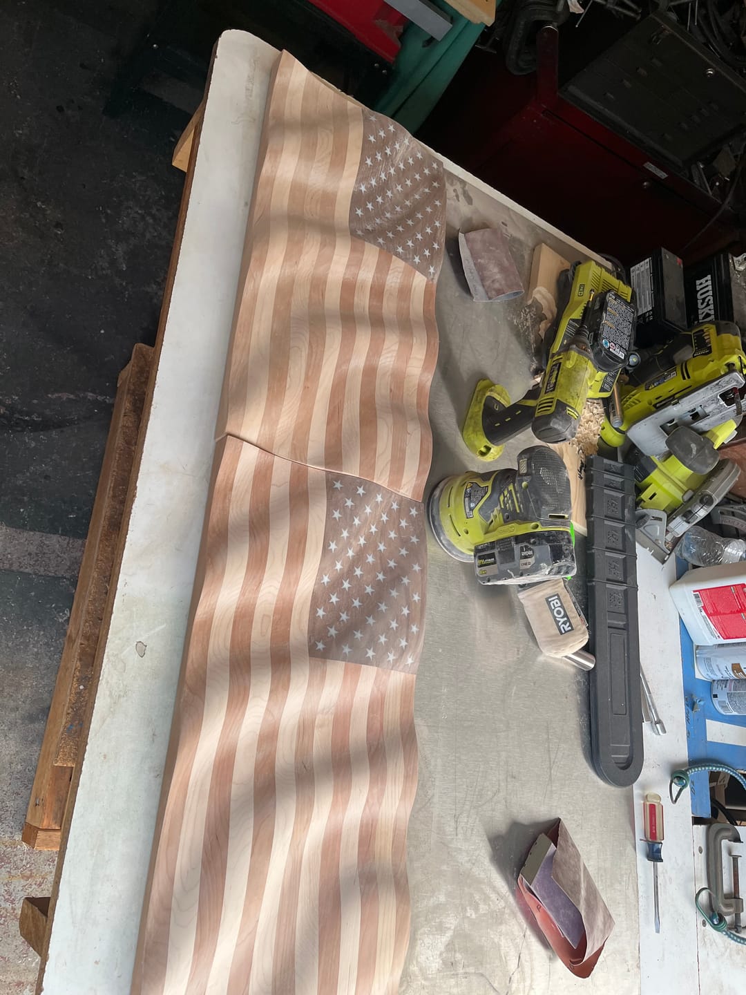 Customer photo review of Wavy USA Flag CNC Kit