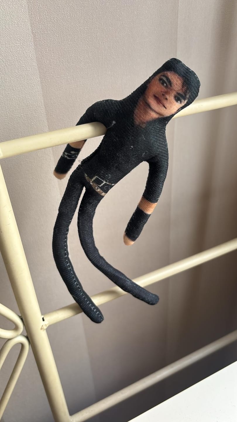 Customer photo review of Mini Michael Doll Plush