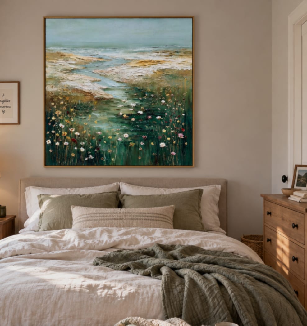 Customer photo review of Lily Marsh-Textured Landscape Painting