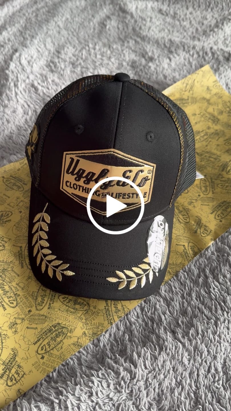 Customer video review of Black & Gold 'Podium' Diamond Trucker Hat