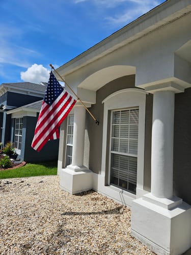 Customer photo review of 3' x 5' American Flag Set