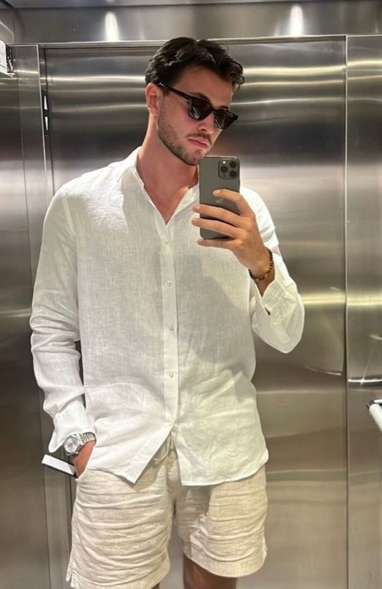 Customer photo review of Liver - Linen Shirt