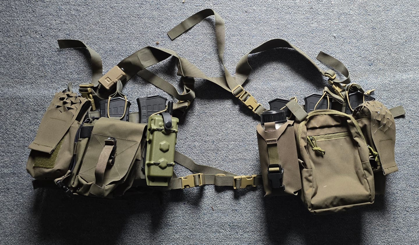 Customer photo review of AK47 Chest Rig Split Front 6 mag GRID
