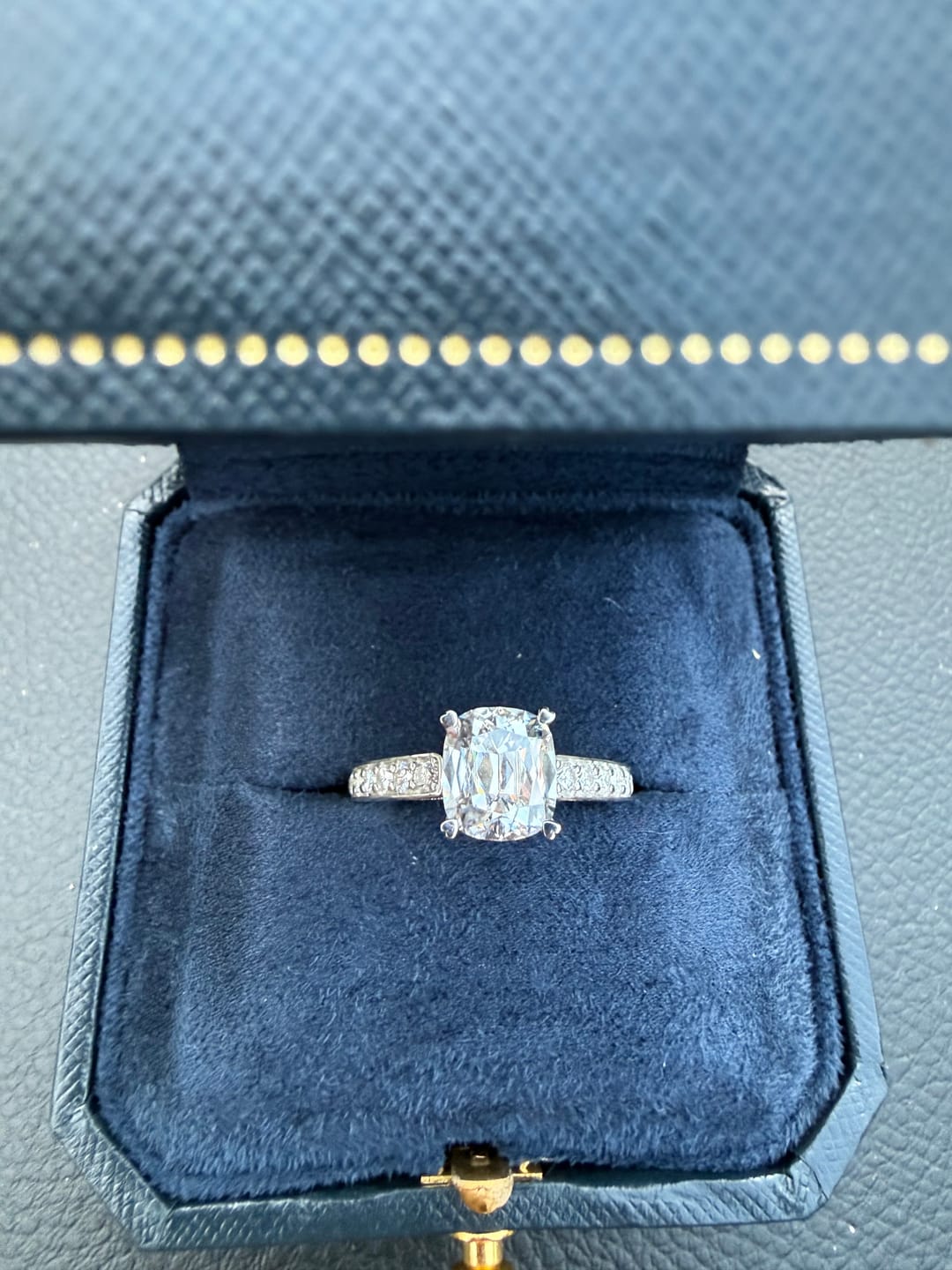 Customer photo review of Semi Mount Settings Only: Sterling Silver/K Gold/ Platinum Pricing