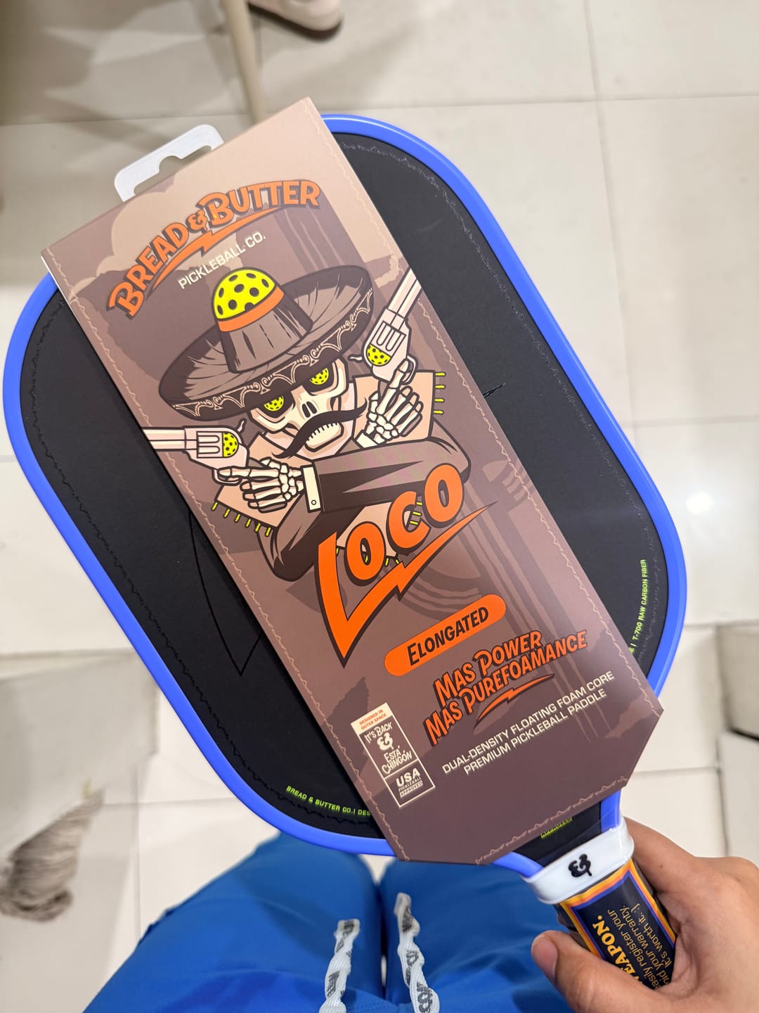 Customer photo review of The Loco 16mm Pickleball Paddle Elongated
