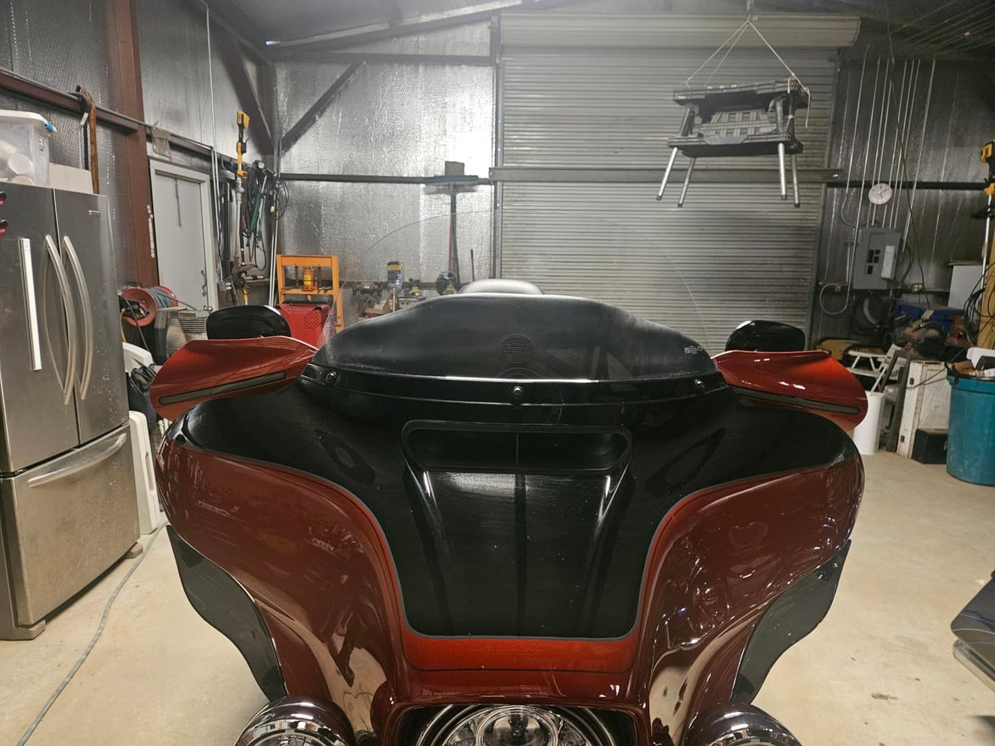 Customer photo review of Color Matched Hand Guards with LED - Fit for Harley Touring & Softail