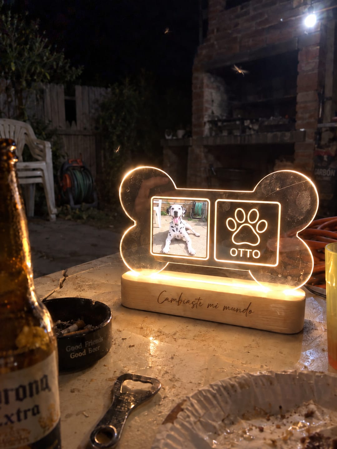 Customer photo review of Lámpara Memorial de Tu Perro