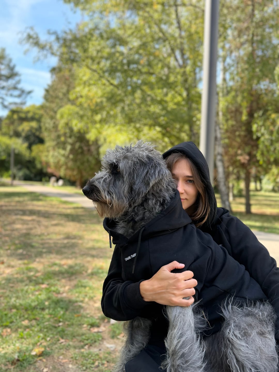 Customer photo review of Essential Dog Hoodie - Black