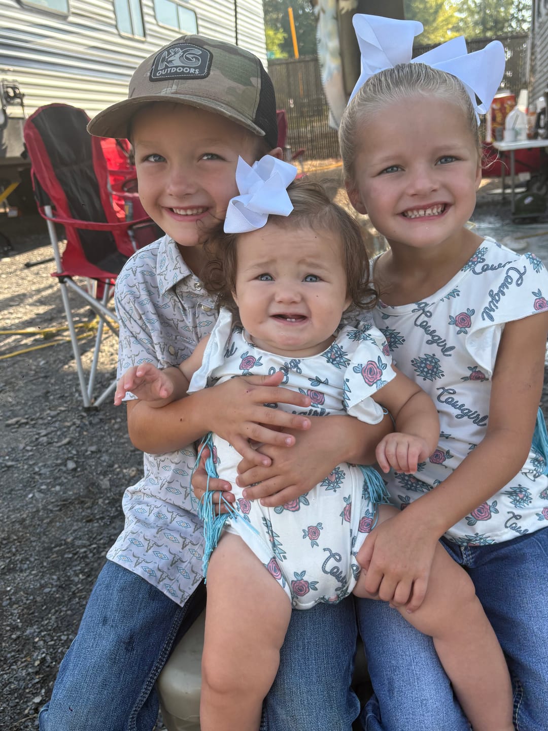 Customer photo review of Retro Cowgirl Vintage Onesie w/t Fringe, (0-18M)