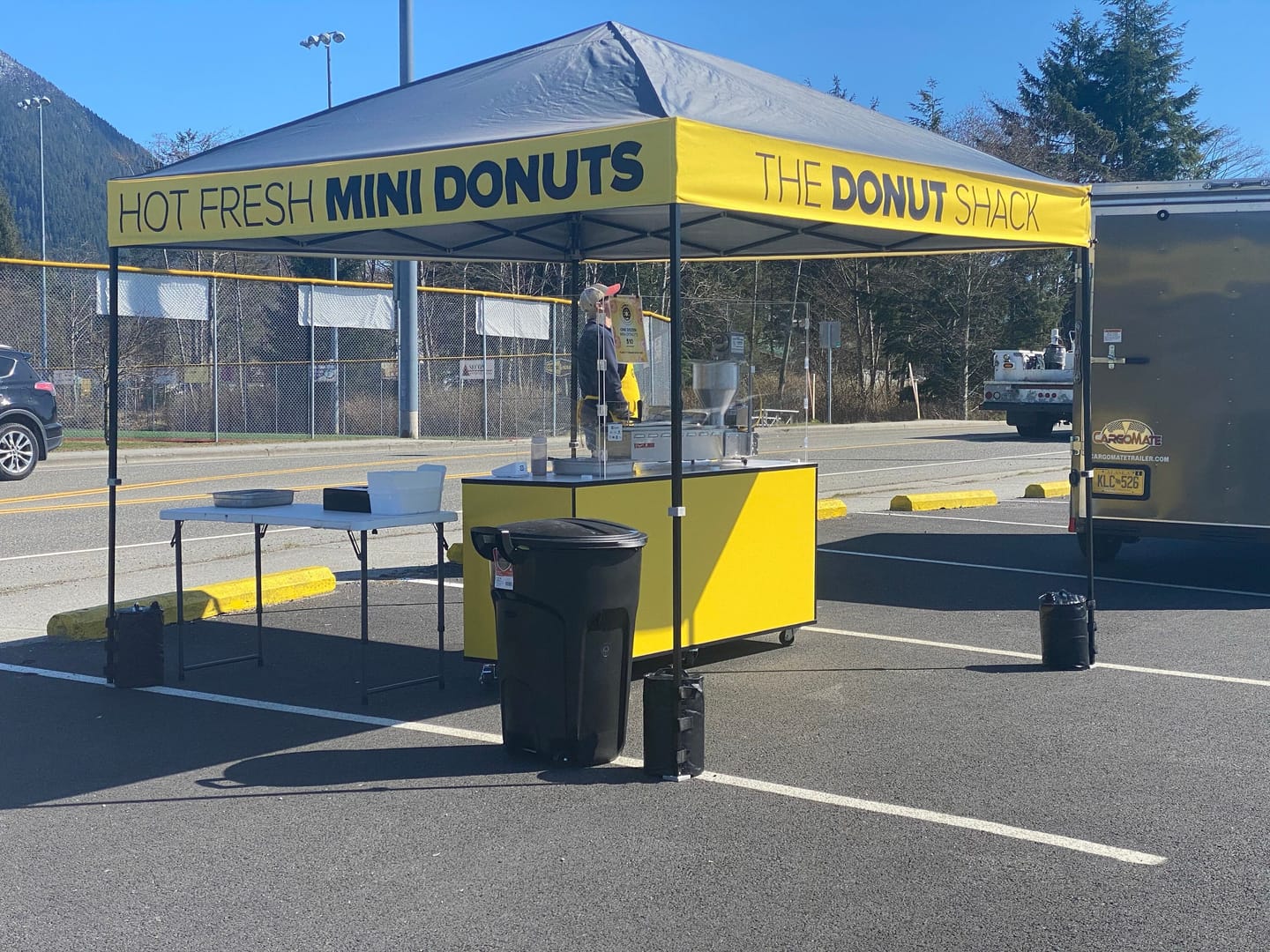 Customer photo review of Custom 10×10 Canopy Wrap Banner for Vendor Tents