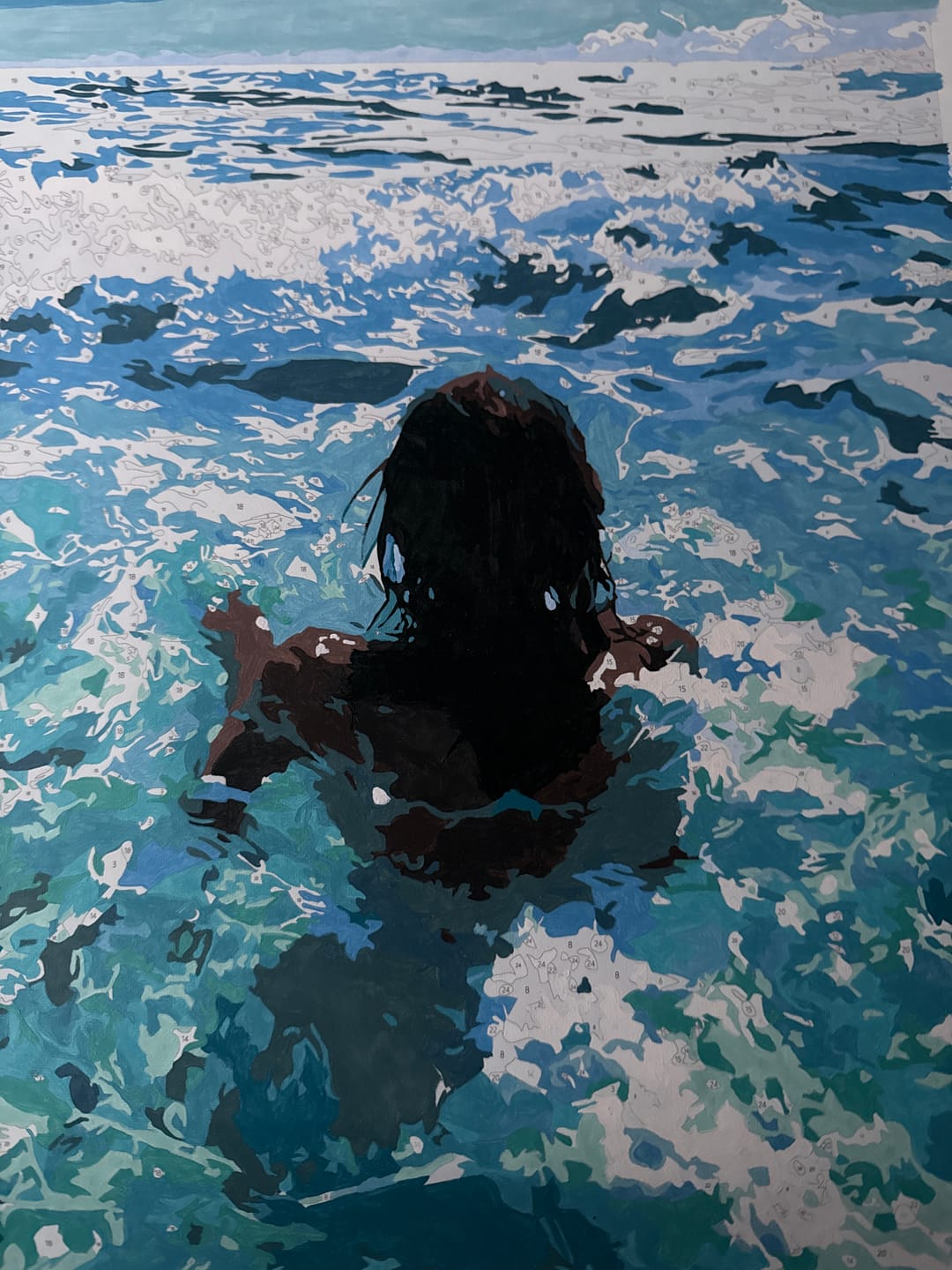 Customer photo review of Sparkling Tide | Paint by Number
