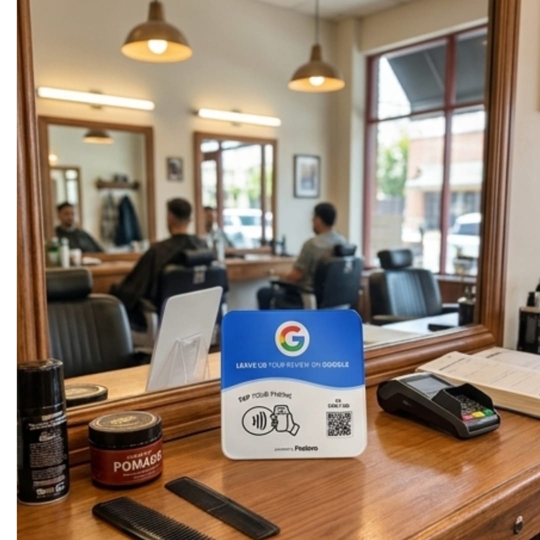 Customer photo review of Feelovo™ Placa Reseñas de Google