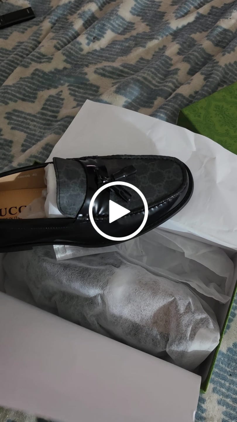 Customer video review of GG Men's Loafer Black Canvas Cowhide 720625