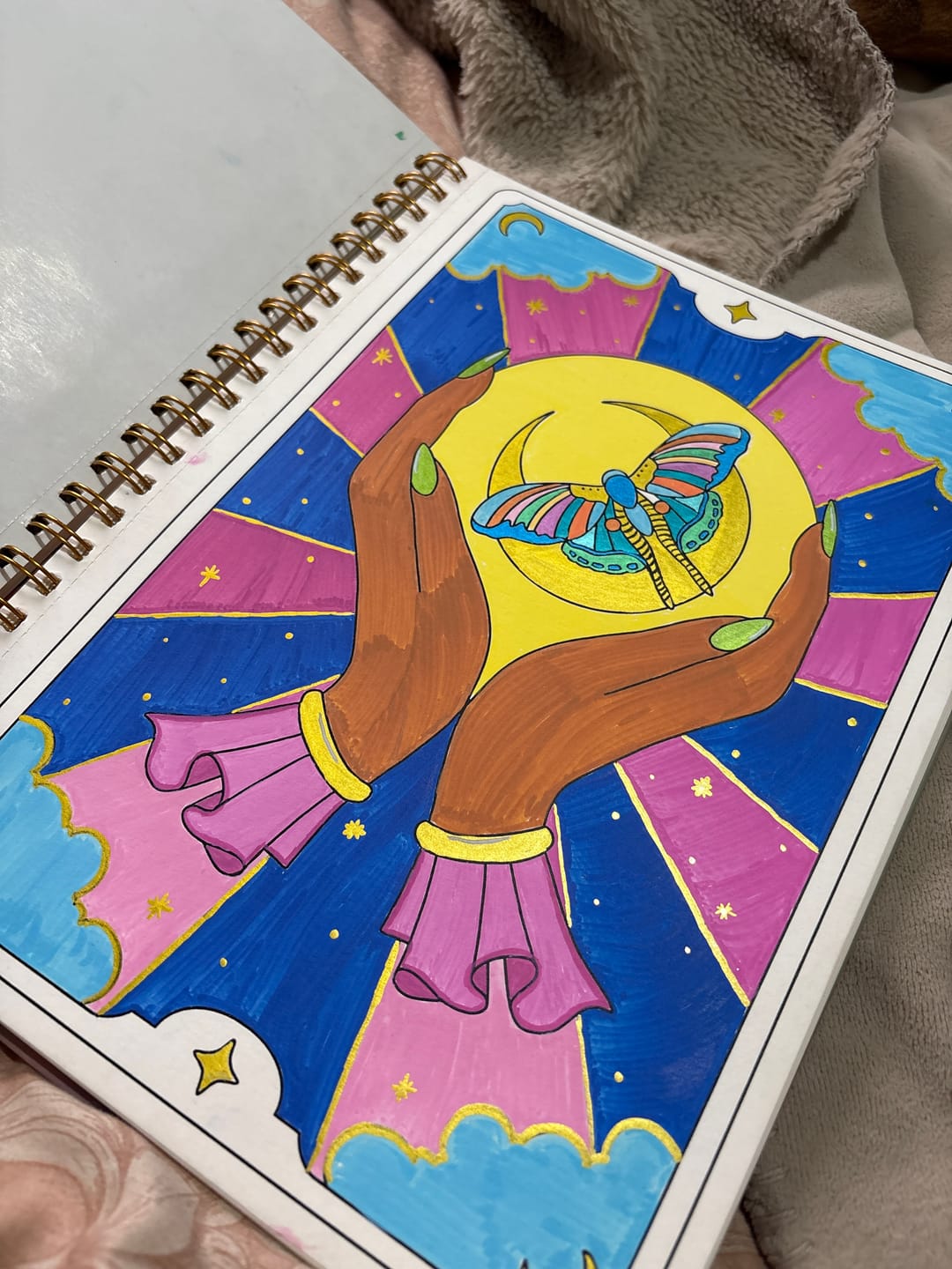 Customer photo review of Tarot Tomo II – Libro para colorear de Arcanos Menores