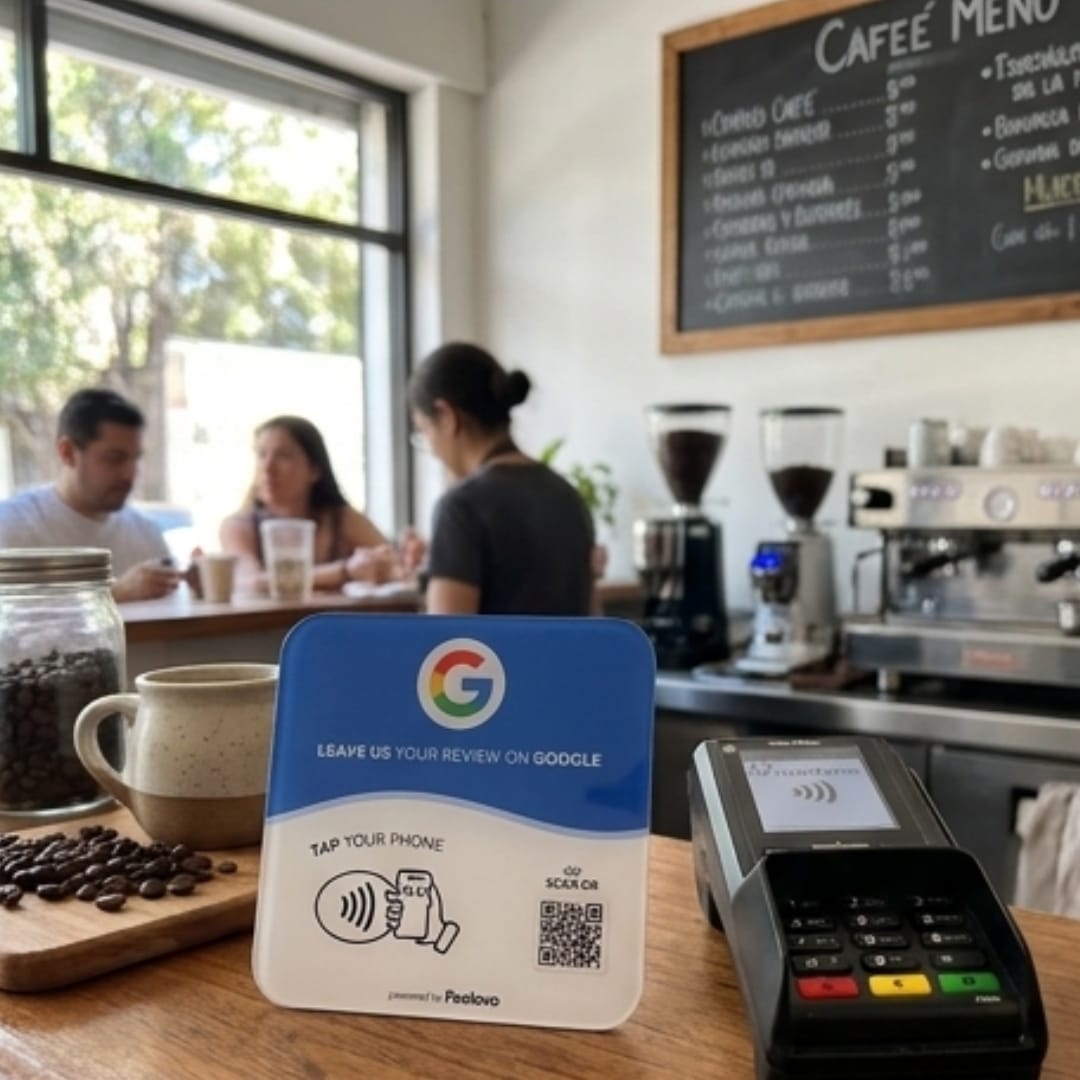 Customer photo review of Feelovo™ Placa Reseñas de Google