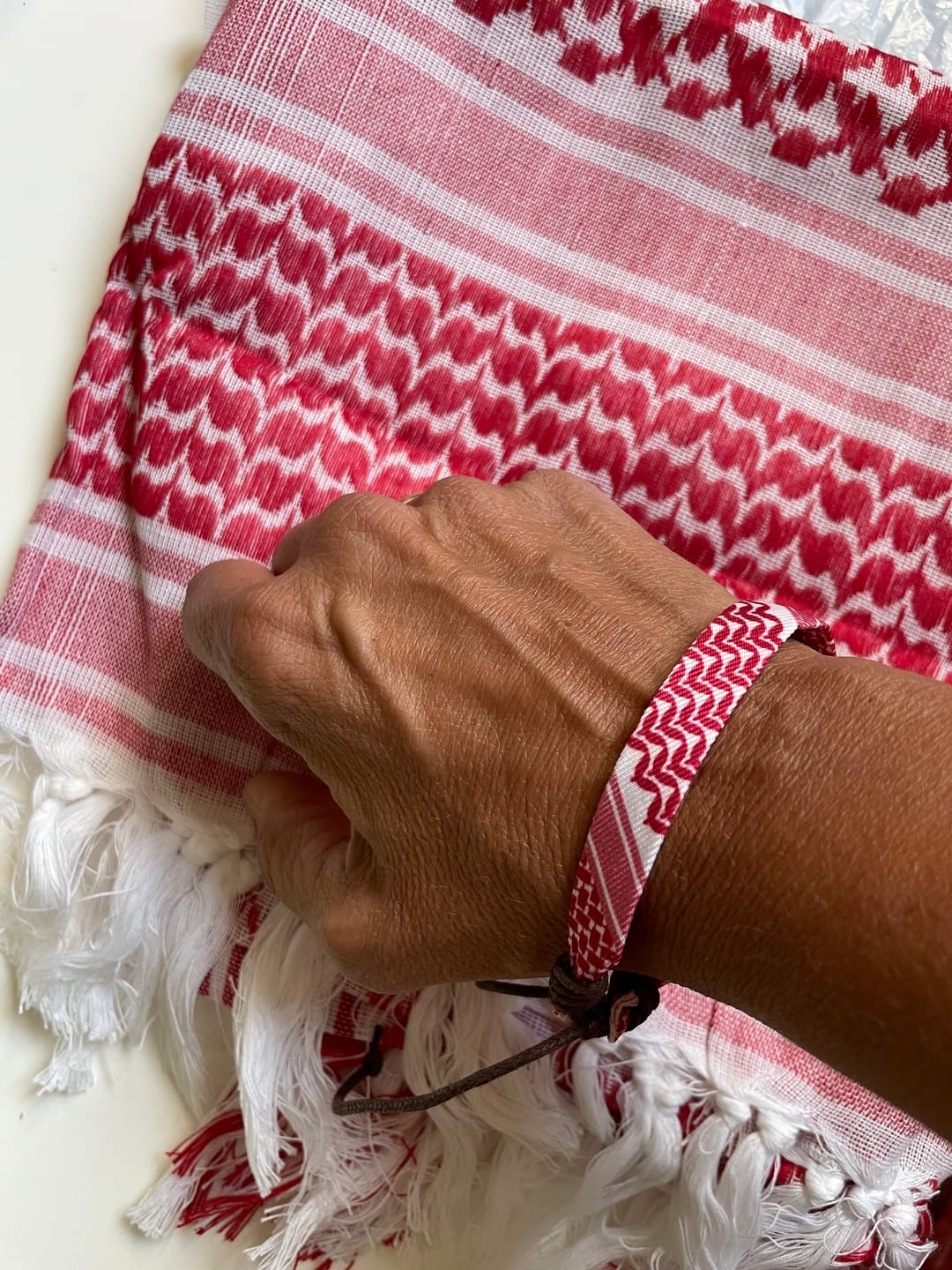 Customer photo review of Keffiyeh Bracelet